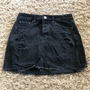 Black Jean Skirt